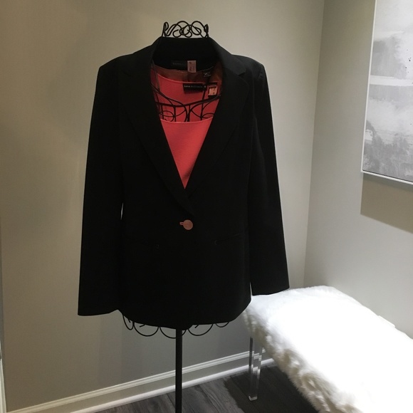 Dana Buchman Black & Pink 1-button Blazer & Top - Picture 1 of 7